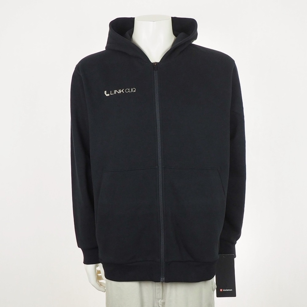 New Lululemon Steady State Full-Zip Hoodie Mens XL Black Hooded Cotton Blend